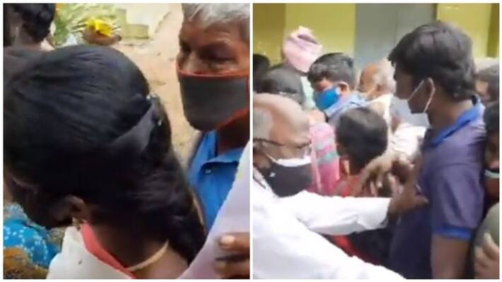 Shocking video covai Thippanur school in periyanaickenpalayam Public gathered for vaccination tokens without social distancing Shocking video covai Thippanur school in periyanaickenpalayam Public gathered for vaccination tokens without social distancing