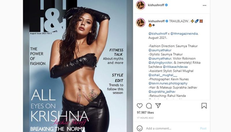 Tiger Shroff sister Krishna Shroff goes topless take a look
