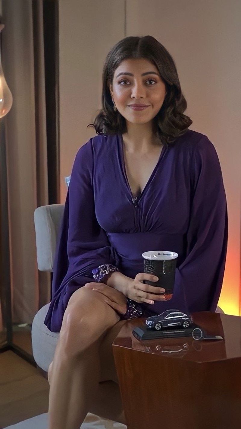 kajal thighs show in vintage look sizzling photos viral arj