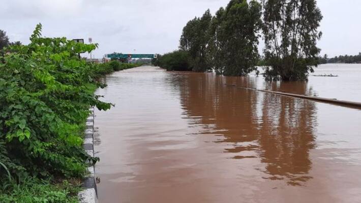 Krishna River Flood decrease in Belagavi due to Decreased Rain in Maharashtra grg Krishna River Flood decrease in Belagavi due to Decreased Rain in Maharashtra grg