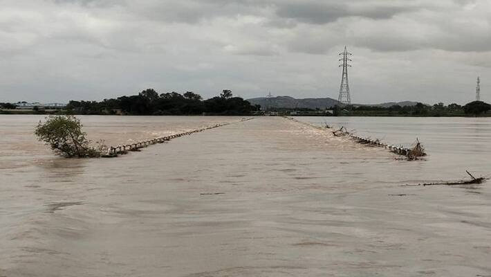 Increasing Inflow to Krishna River at Rabakavi Banahatti in Bagalkot grg Increasing Inflow to Krishna River at Rabakavi Banahatti in Bagalkot grg