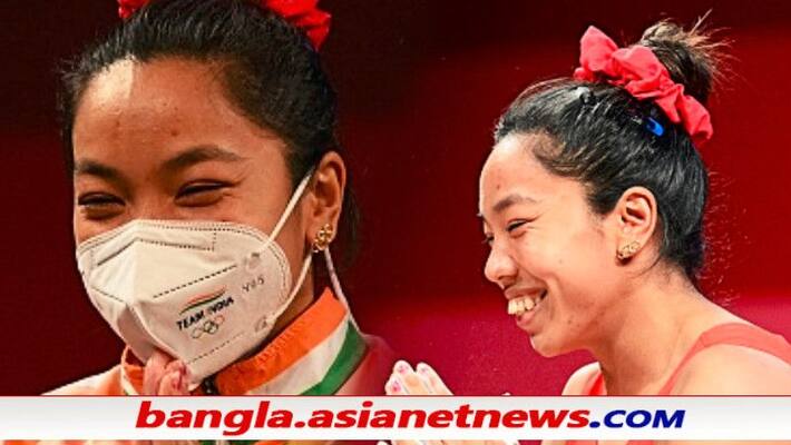 Mirabai Chanu wears good luck earrings gifted by her mother during Olympic silver win ALB Mirabai Chanu wears good luck earrings gifted by her mother during Olympic silver win ALB