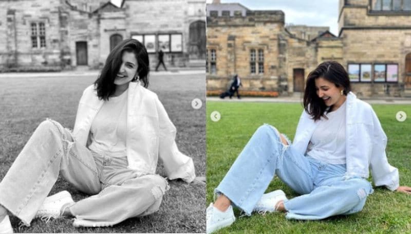 Anushka Sharma in stylish look in white jacket; Pictures