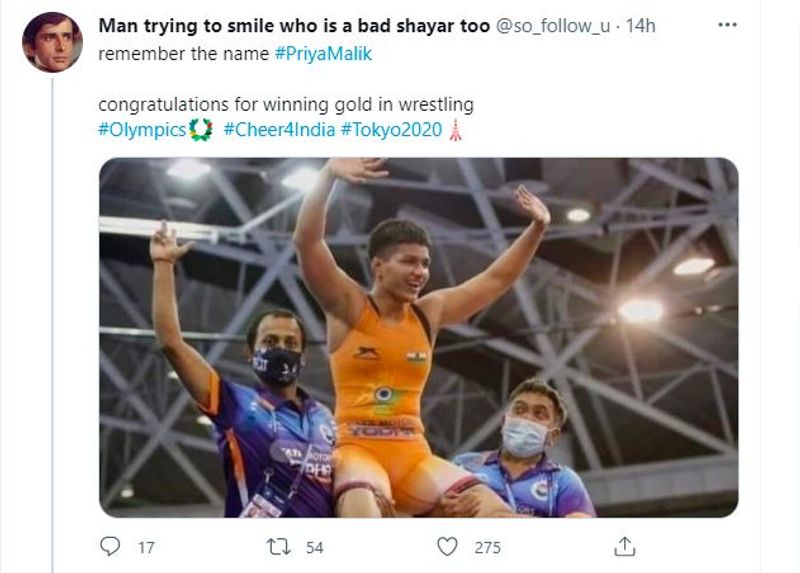 Priya Malik won gold in World Cadet Wrestling Championship kpn