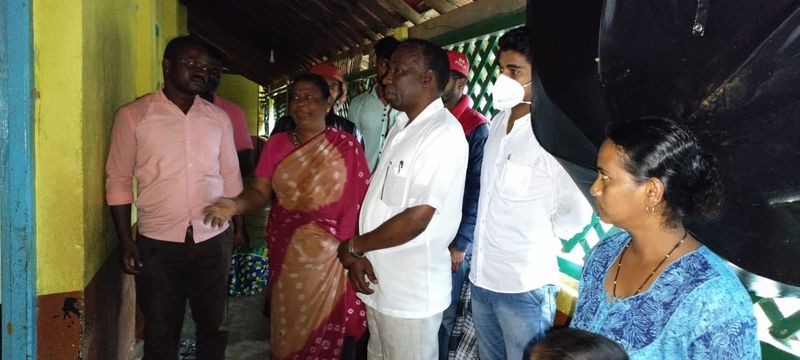 MLC shantaram siddi visits flood hit yellapur taluk uttara Kannada mah
