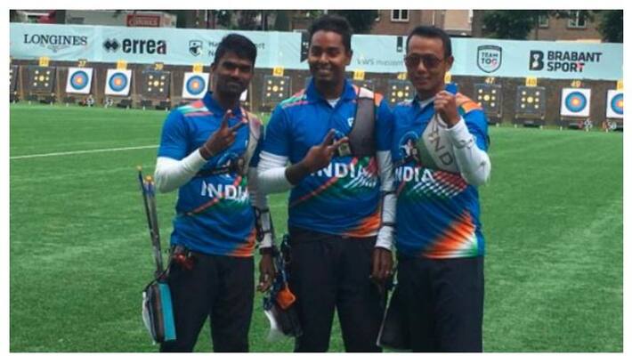 Indian Archery team qualify for quarter final of men's team event in Tokyo 2020 Olympics spb Indian Archery team qualify for quarter final of men's team event in Tokyo 2020 Olympics spb