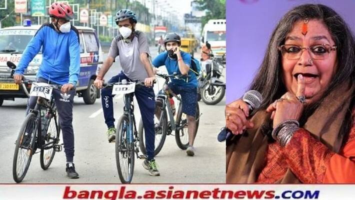 Usha Uthup sings about cycling on the streets of Kolkata to save the environment and take care of health RTB Usha Uthup sings about cycling on the streets of Kolkata to save the environment and take care of health RTB
