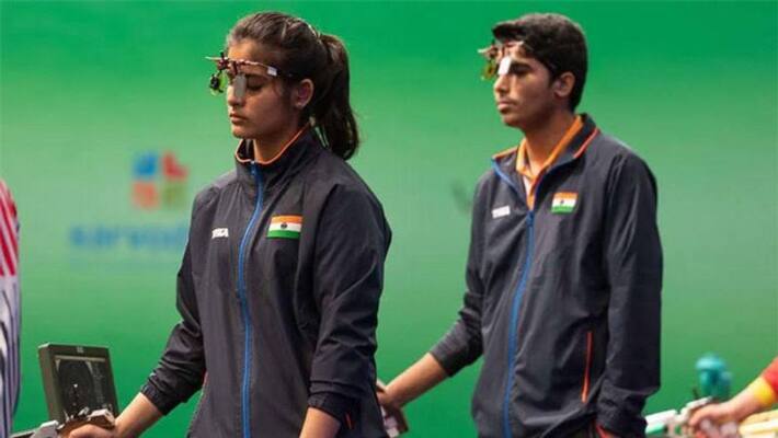 Tokyo Olympics 2020 : Manu Bhaker, Saurabh chaudhary fail to qualify for medal match in 10m Air Pistol Mixed Team event dva Tokyo Olympics 2020 : Manu Bhaker, Saurabh chaudhary fail to qualify for medal match in 10m Air Pistol Mixed Team event dva