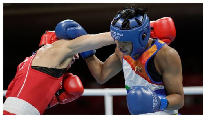 indian woman boxer lovlina borgohain beats nadine apetz to enter welterweight quarterfinals in tokyo olympics indian woman boxer lovlina borgohain beats nadine apetz to enter welterweight quarterfinals in tokyo olympics
