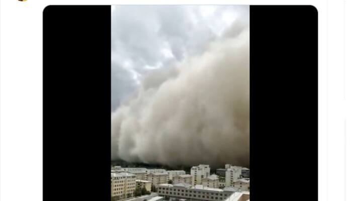 Sandstorm in China's Dunhuang rises 100 metres high video goes viral gcw Sandstorm in China's Dunhuang rises 100 metres high video goes viral gcw