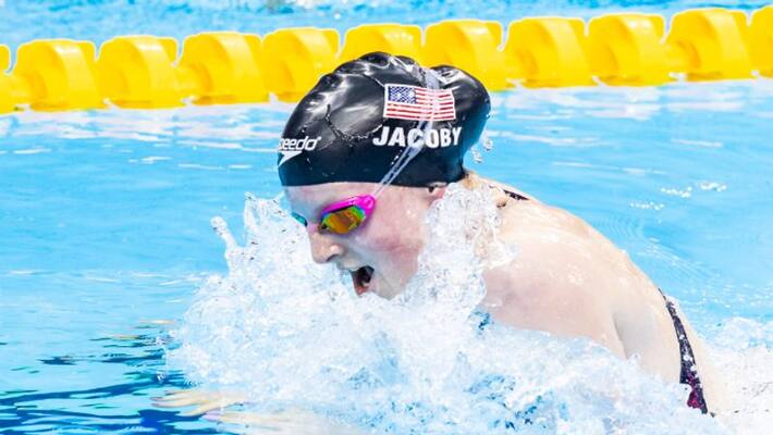 Tokyo 2020 Womens 100m breaststroke gold winner 17 year old Lydia Jacoby also a singer Tokyo 2020 Womens 100m breaststroke gold winner 17 year old Lydia Jacoby also a singer