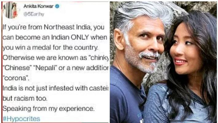 Northeast people only become Indian when they win medal": Milind Soman's wife slams fans for hypocrisy Northeast people only become Indian when they win medal": Milind Soman's wife slams fans for hypocrisy