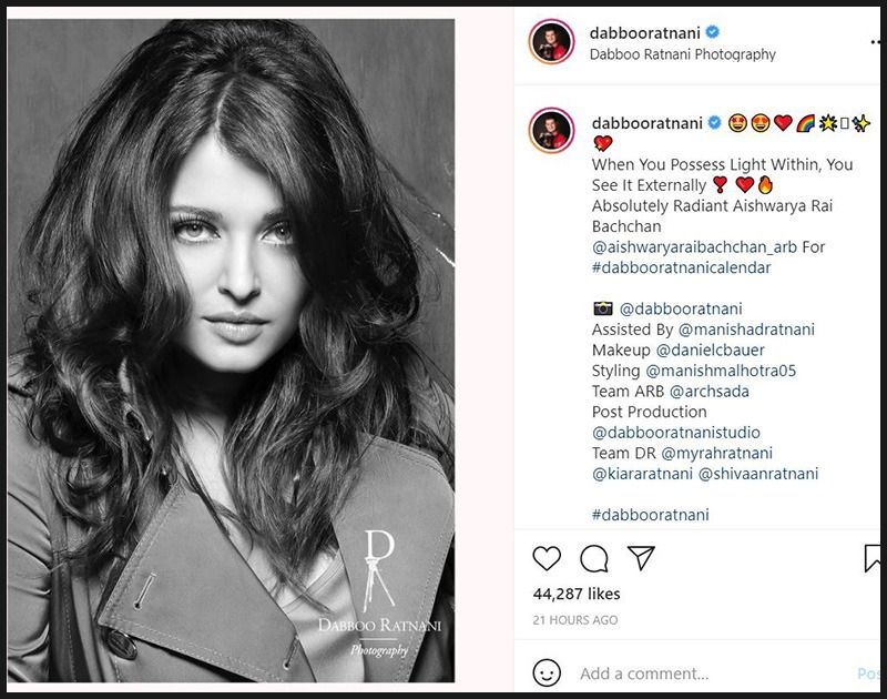 Aishwarya Rai Bachchan looks Stunning in monochrome photos In Dabboo Ratnani s 2021 Calendar Shot BRD