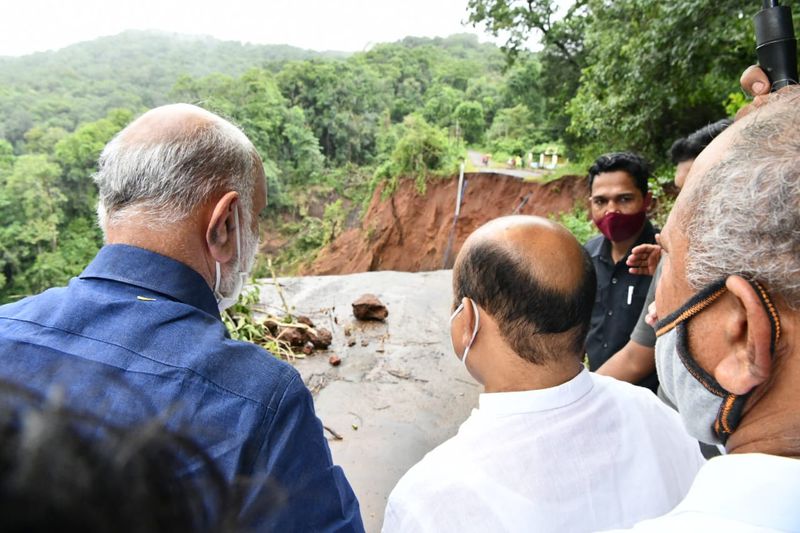 Karnataka CM Basavaraj Bommai visit flood-hit areas of Uttara Kannada mah