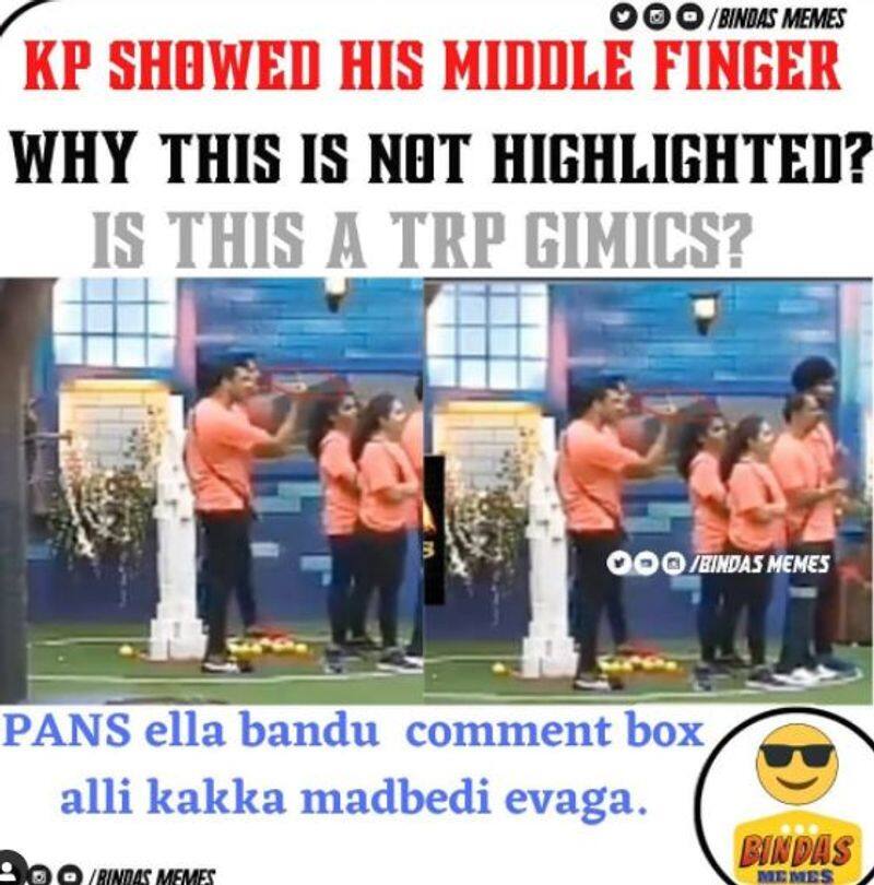 Troll post BBK8 Aravind Kp shows middle finger demands channel for justice vcs