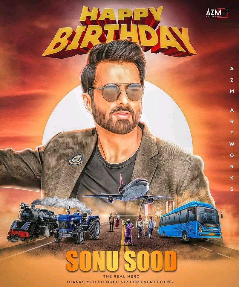 sonu sood birthday posters goes viral in social media
