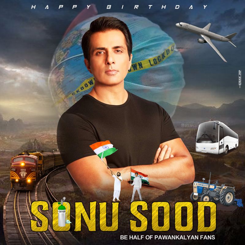 sonu sood birthday posters goes viral in social media
