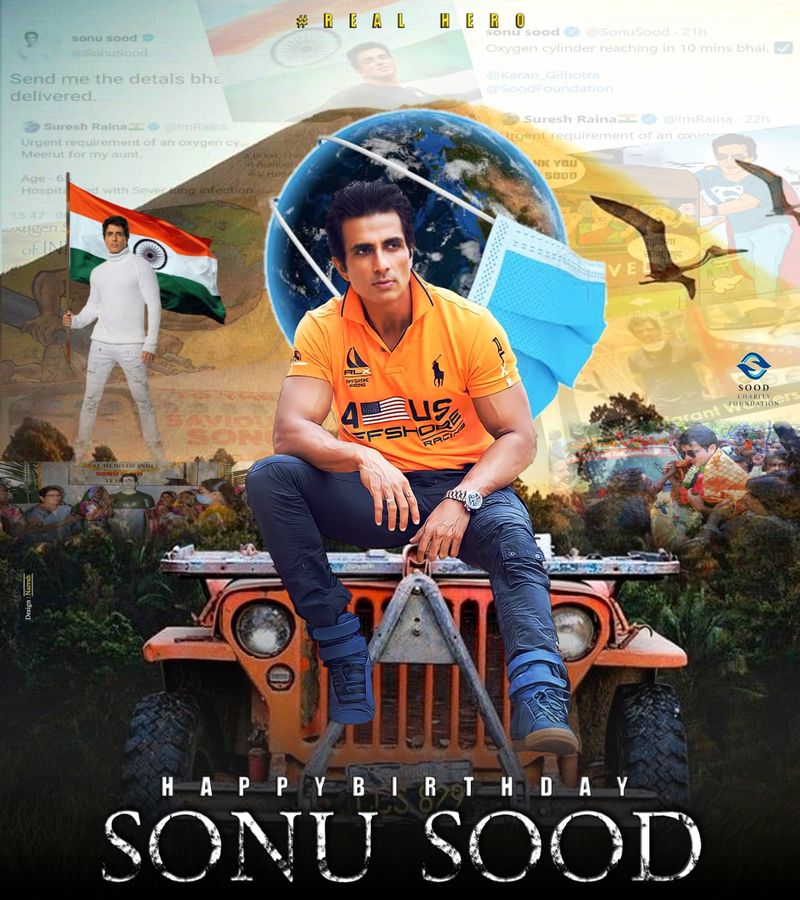 sonu sood birthday posters goes viral in social media