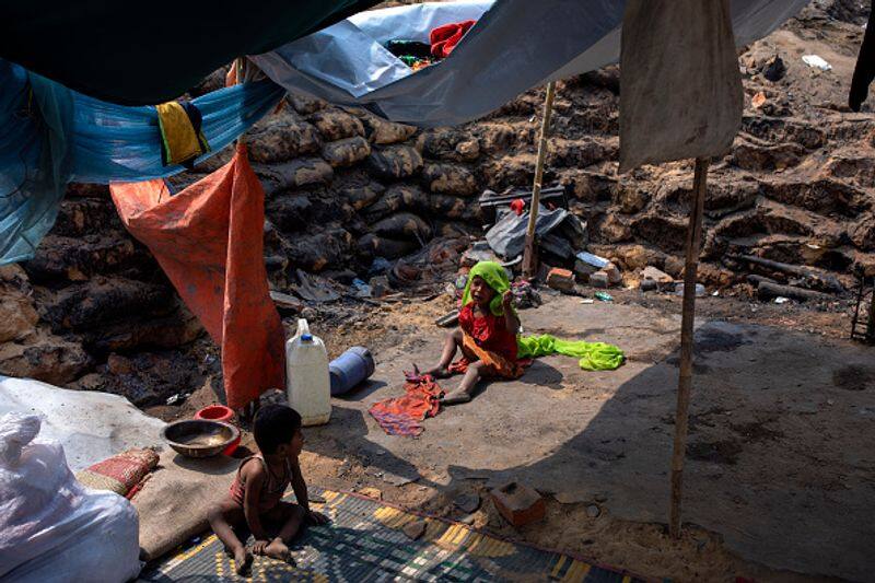 flood destroyed Rohingya refugee camps