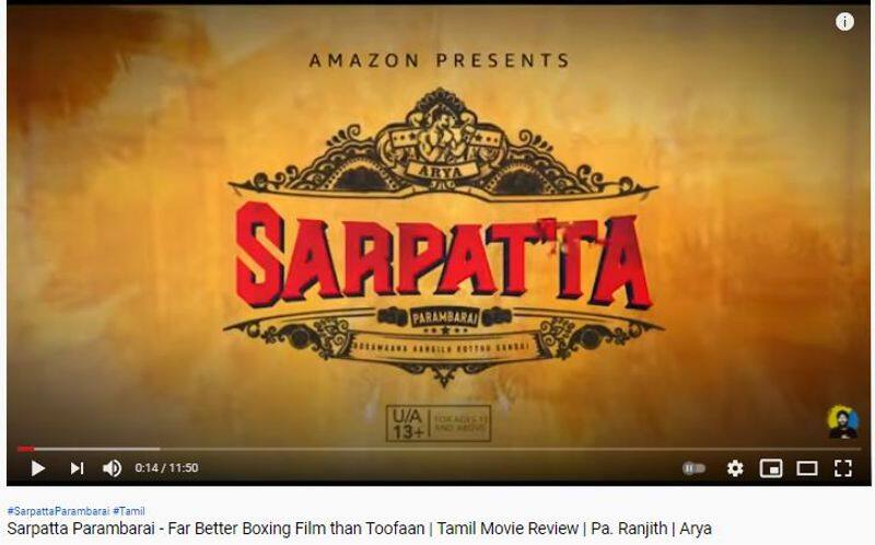 English and Hindi people also enjoying sarpatta parambarai tamil movie creating world wide impression