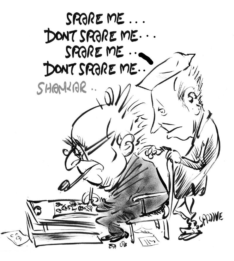 Kerala cartoon academy online exhibition on cartoonist shankar