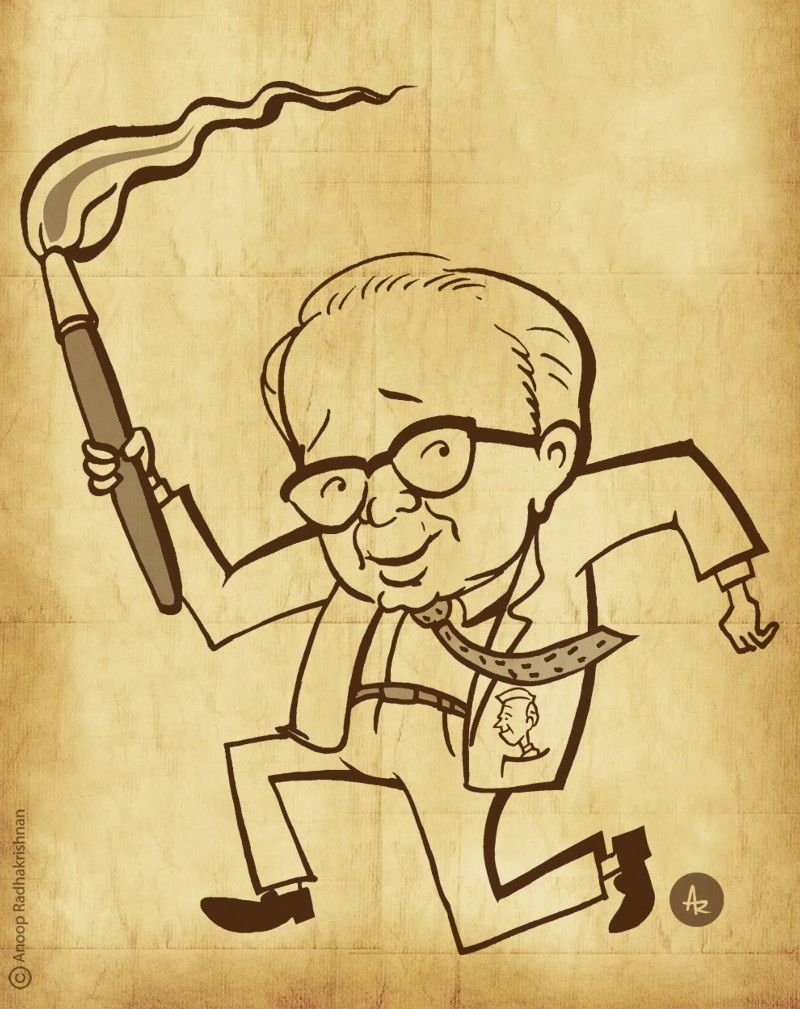 Kerala cartoon academy online exhibition on cartoonist shankar
