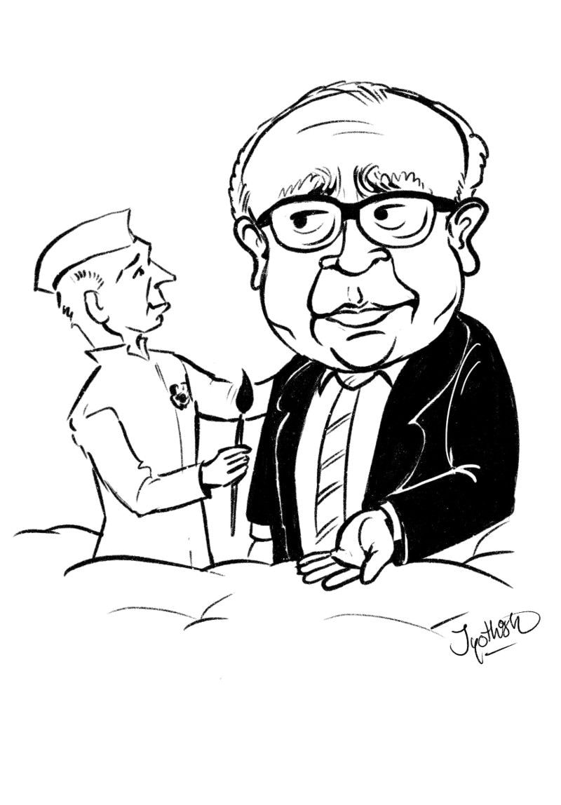 Kerala cartoon academy online exhibition on cartoonist shankar