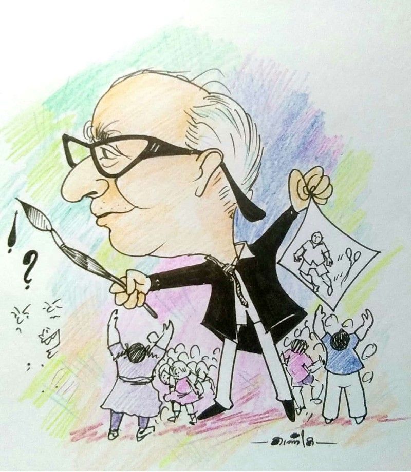 Kerala cartoon academy online exhibition on cartoonist shankar