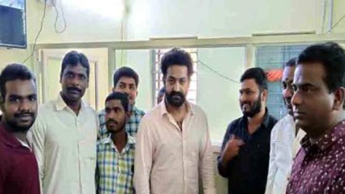 ntr spotted in registration office fans go crazy ksr ntr spotted in registration office fans go crazy ksr