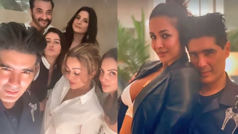 Malaika Arora posed on Manish Malhotra lap, celebs were seen enjoying party at Sohail Khan house