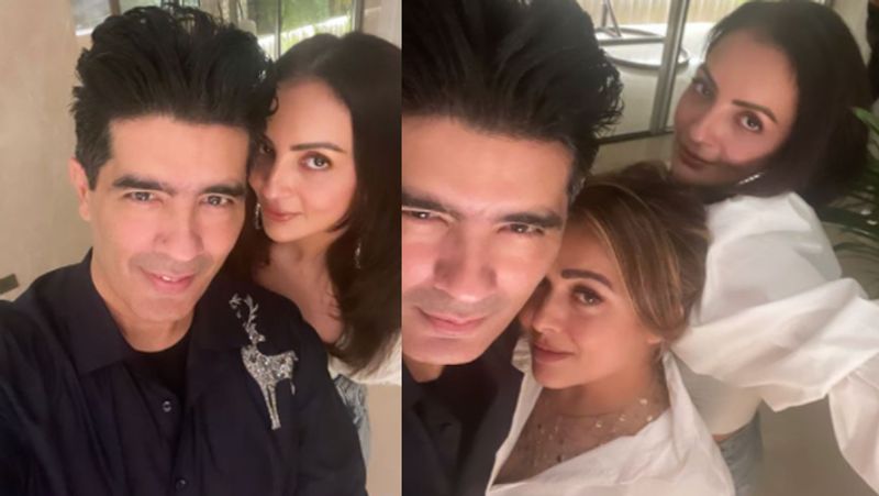 Malaika Arora posed on Manish Malhotra lap, celebs were seen enjoying party at Sohail Khan house