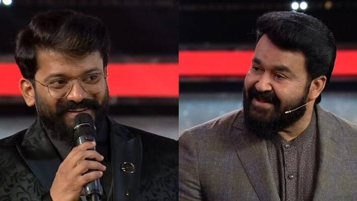 manikuttans reaction to mohanlal in bigg boss 3 grand finale stage manikuttans reaction to mohanlal in bigg boss 3 grand finale stage