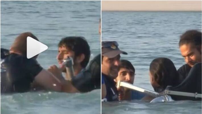 video of Sheikh Hamdan rushes to help friend in sea goes viral video of Sheikh Hamdan rushes to help friend in sea goes viral
