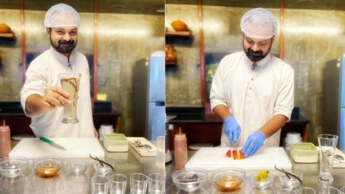 Kunchacko Boban prepares a tasty smoothie Kunchacko Boban prepares a tasty smoothie