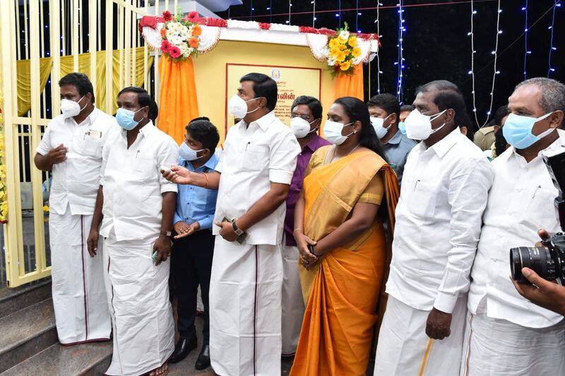 DMK Minister inaugurated the Bharatmata Temple .. The temple was built with 1.50 crore government funds.