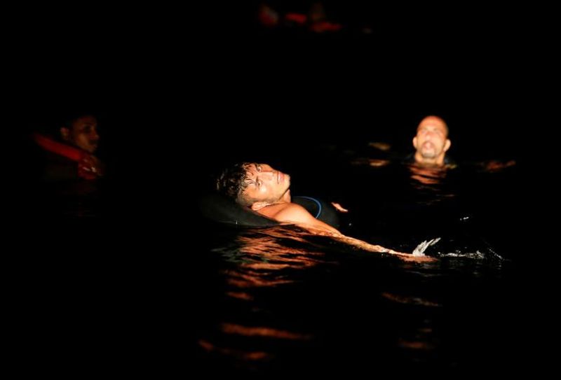 394 people rescued from a refugee boat in Mediterranean Sea