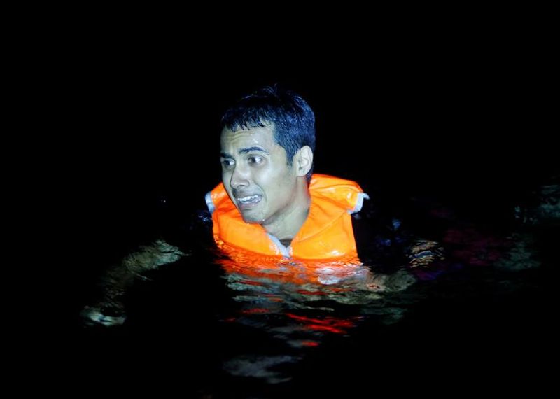 394 people rescued from a refugee boat in Mediterranean Sea