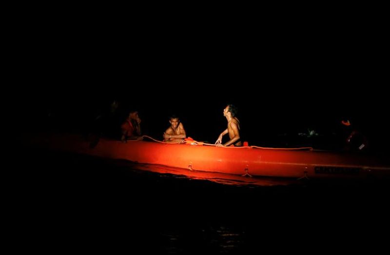 394 people rescued from a refugee boat in Mediterranean Sea