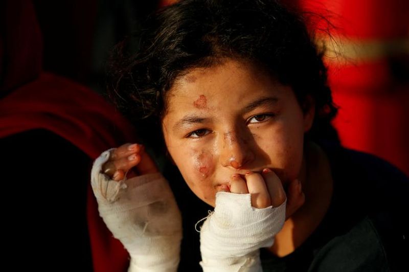 394 people rescued from a refugee boat in Mediterranean Sea