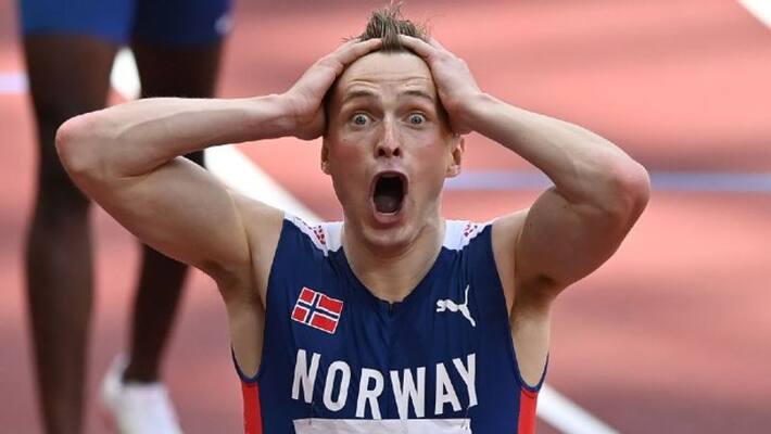 Karsten Warholm of Norway wins 400m hurdles in world record time Karsten Warholm of Norway wins 400m hurdles in world record time