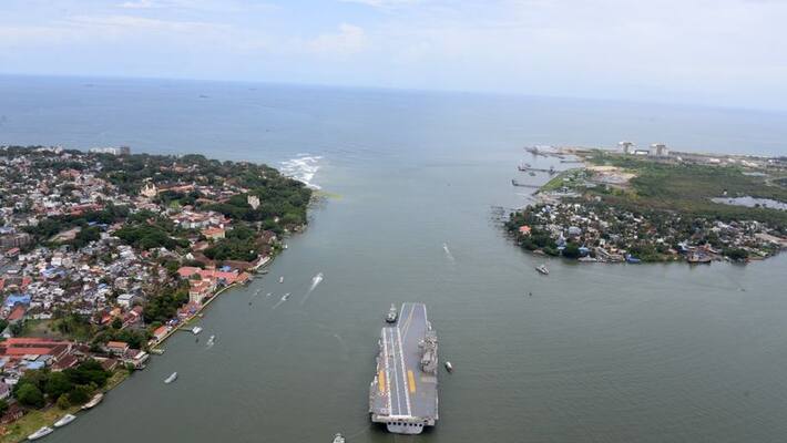 INS Vikrant sailing back to kochi after successful trial INS Vikrant sailing back to kochi after successful trial