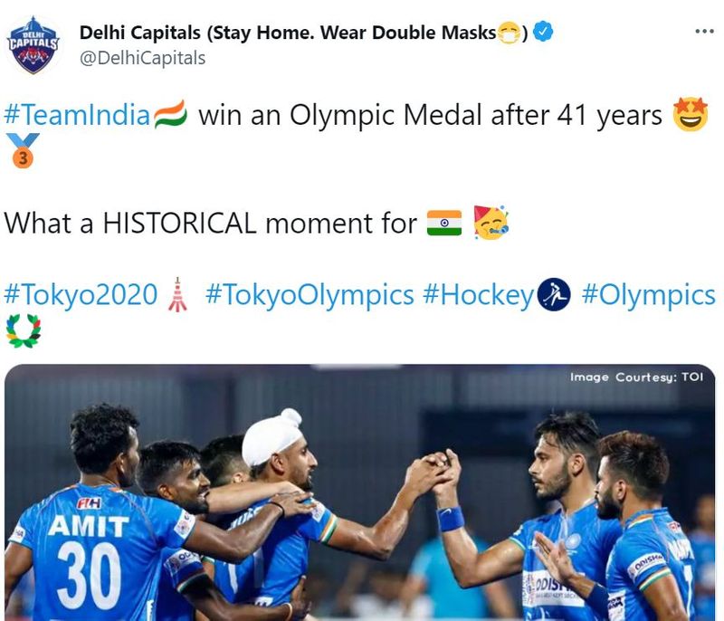here the reactions of celebrities after India hockey bronze
