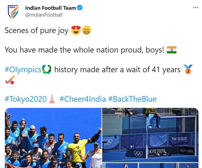 here the reactions of celebrities after India hockey bronze