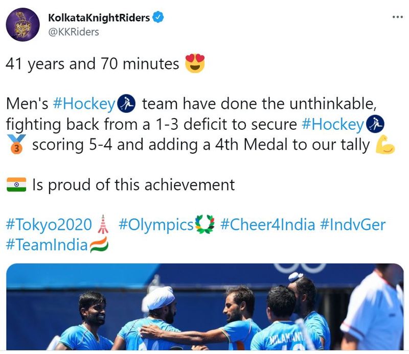 here the reactions of celebrities after India hockey bronze