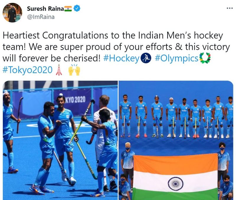here the reactions of celebrities after India hockey bronze