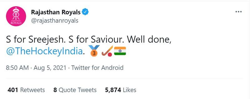 here the reactions of celebrities after India hockey bronze