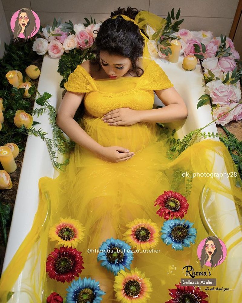 bharathi kannama farina bath dub pregnancy photo shoot