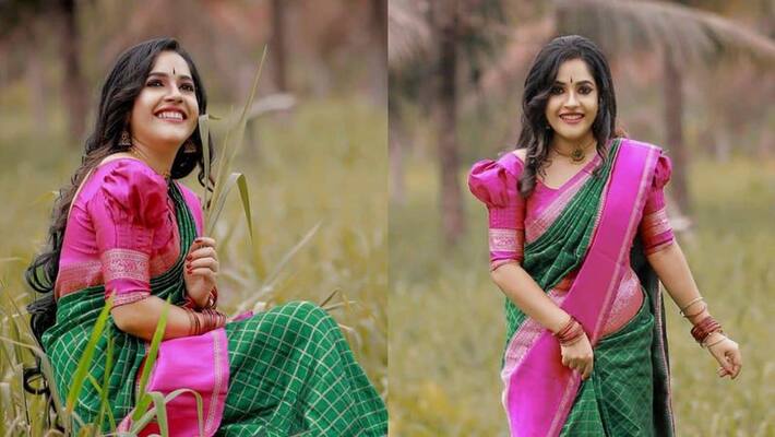 malayalam popular serial kudumbavilakku actress amrutha nair shared her latest photoshoot images malayalam popular serial kudumbavilakku actress amrutha nair shared her latest photoshoot images