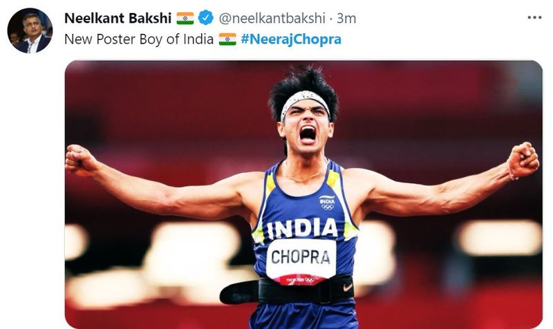 India congrats Neeraj Chopra for first track and field gold in Olympics
