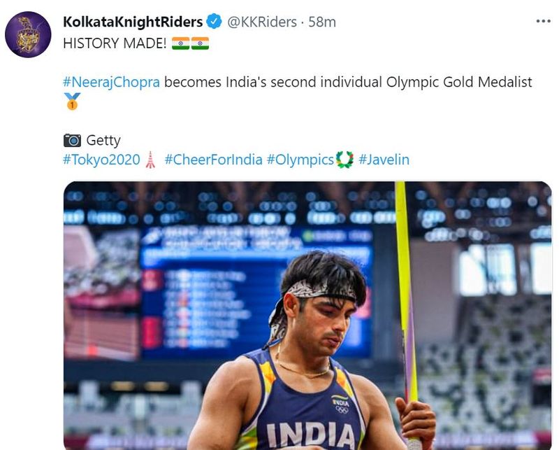 India congrats Neeraj Chopra for first track and field gold in Olympics